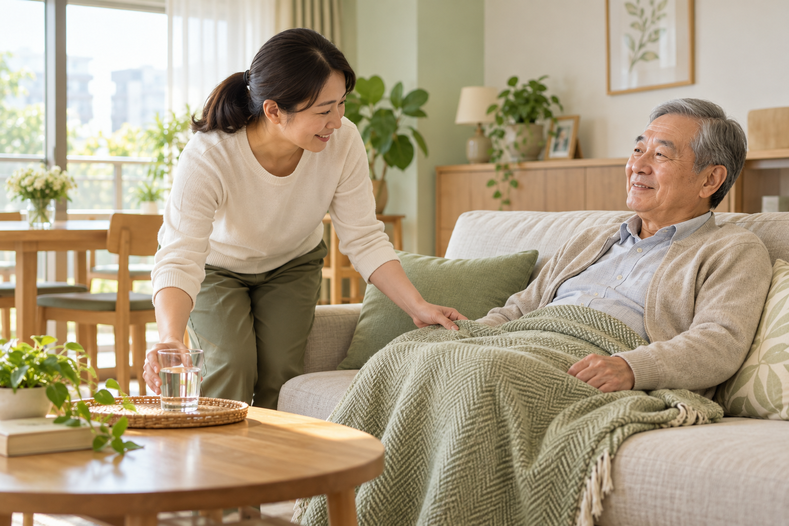 長者返家休養時由陪伴者提供日常生活協助